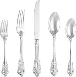 SHEUMNT Prächtiges Barock Silber 18/10 Edelstahl