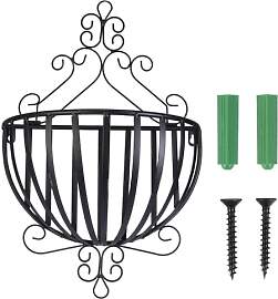 SHINEOFI Hängender Wandblumentopfhalter aus Eisen 