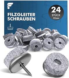 shinfly Filzgleiter für Stühle 24 Stück - Ø