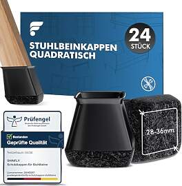 shinfly Stuhlbeinkappen Eckig, 24 Stück