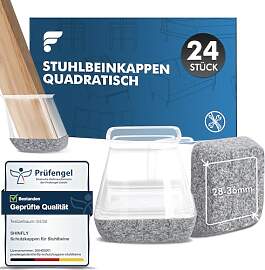 shinfly Stuhlbeinkappen Eckig, 24 Stück