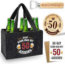 Shining She 50 Geburtstag Mann, Männerhandtasche