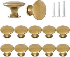 ShipeeKin 12x Goldene Schranktürknäufe