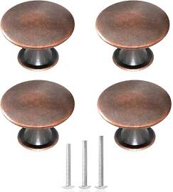 ShipeeKin 4x Vintage Antik-Messing Schrankknöpfe