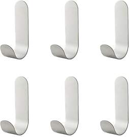 ShiWuYou 6 Stück Haken Selbstklebend, Edelstahl