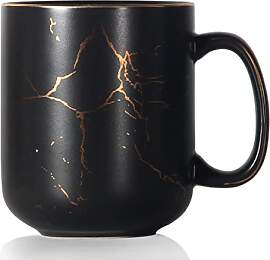 SHOWFULL 600ml große Tasse Luxus mit Goldmuster