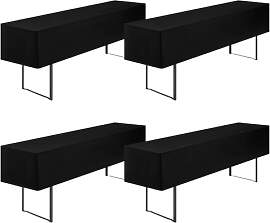 Showgeous 4 Stück Biertischhussen Tischdecke 3/8