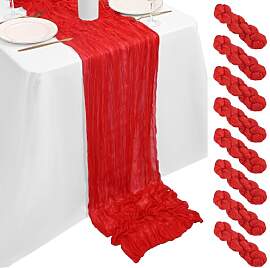 Showgeous 8 Stück Käsetuch Tischläufer Rot