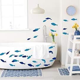 SHUCHING DIY Wandtattoo Fische Blaue, Wandsticker