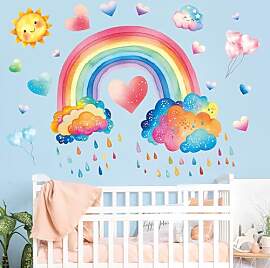 SHUHCING Wandtattoo Regenbogen, Wandsticker Bunte