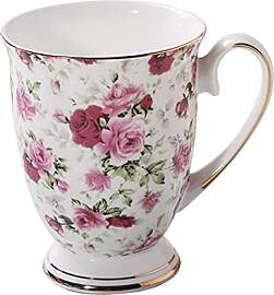 Shurzzesj Kaffeebecher, 300 ml, florale Tassen,
