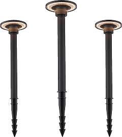 Shuttle Gartenleuchte LED Spike Schwarz 3er Set