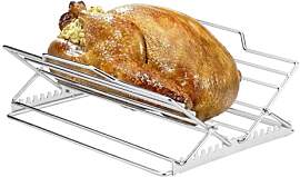 SHZMJL Edelstahl-V-Grillrost zum Braten von