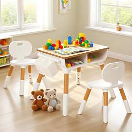 Siairo Kindertisch mit 2 Stühlen,