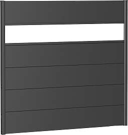 Sichtschutzelement BIOHORT, grau (quarzgrau,