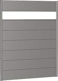 Sichtschutzelement BIOHORT, silber (silberfarben,