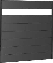 Sichtschutzelement BIOHORT, silber (silberfarben,