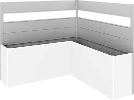 Sichtschutzelement BIOHORT, silber (silberfarben,