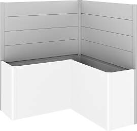 Sichtschutzelement BIOHORT, silber (silberfarben,