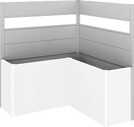 Sichtschutzelement BIOHORT, silber (silberfarben,