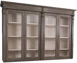 Sideboard-Aufsatz mit Glastüren lackiert