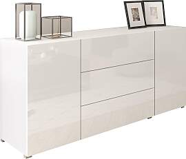 Sideboard Berlin Weiß/Hochglanz
