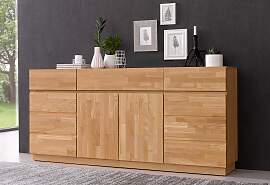 Sideboard HOME AFFAIRE, braun (eiche teilmassiv),
