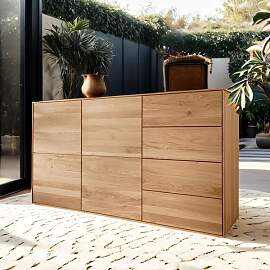 Sideboard Vildan Wildeiche Massivholz mit