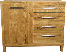 Sideboard Wildeiche 120 cm Massiv Holz