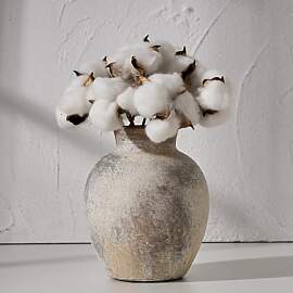 SIDUCAL Dekorative Keramik-Blumenvase, rustikale