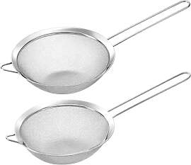 Sieb Küche, 2 Stück Edelstahl Sieb Set mit