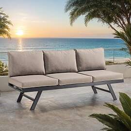 Sieger Auckland Diningsofa Aluminium/Sunproof