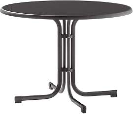Sieger Boulevard Klapptisch Ø100cm Stahl/Mecalit