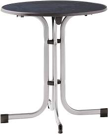 Sieger Boulevard Klapptisch Ø70cm Stahl/Mecalit