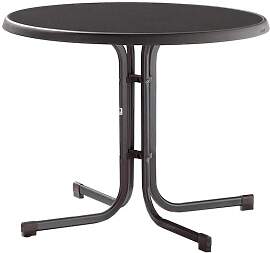 Sieger Boulevard Klapptisch Ø86cm Stahl/Mecalit