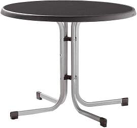 Sieger Boulevard Klapptisch Ø86cm Stahl/Mecalit