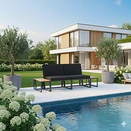 Sieger Havanna Gartenloungesofa Aluminium/Sunproof