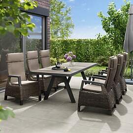 Siena Garden Cordio Gartenmöbel-Set L verstellbar 