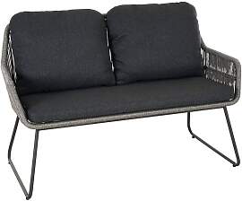 Siena Garden Kansas Diningsofa Aluminium/Geflecht