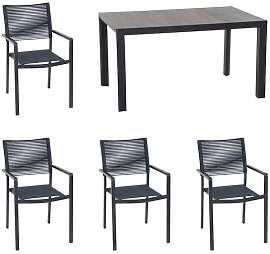 Siena Garden Leeds Gartenmöbel-Set M (4 Plätze)