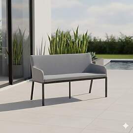 Siena Garden Ricardo Diningsofa Aluminium/Texfabric