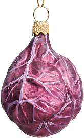 SIKORA Rotkohl besondere Weihnachtskugel Glas