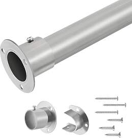 Silber Kleiderstange, 74-100cm Garderobenstange,