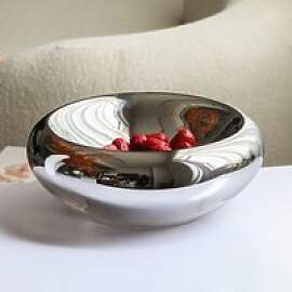 Silber Tablett Glas Obst Platte Runde Lagerung