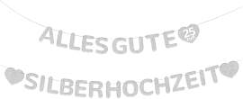 Silberhochzeit Girlande Glitzernd Alles Gute zur