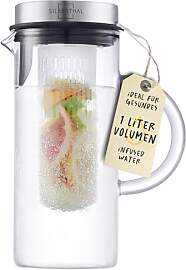SILBERTHAL Glaskaraffe mit Deckel - 1 Liter