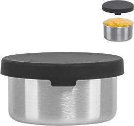 SILBERTHAL Kleine Edelstahldose mit Deckel Rund -
