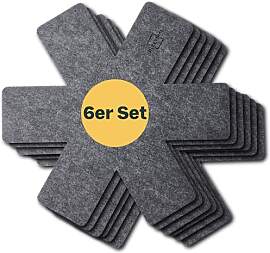 SILBERTHAL Pfannenschoner 6er Set Ø 35cm Filz -