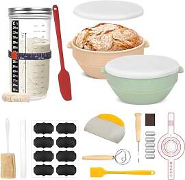 Silikon Brot Gärkorb Set mit Einem Deckel