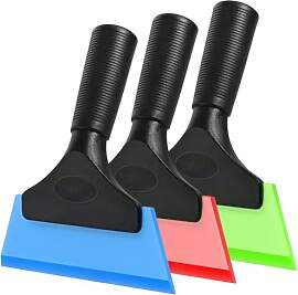 Silikon Fensterabzieher, 3 Stück Blau Rot Grün